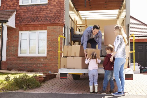 Packing and loading furniture for a van removal in St Johns Wood