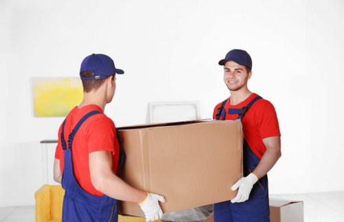 Commercial movers relocating office equipment near St Johns Wood