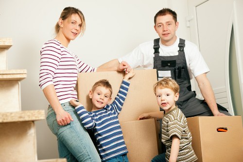 Loading household goods into a van for transport