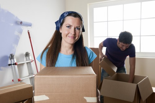 A packing team organising items for a move in St Johns Wood
