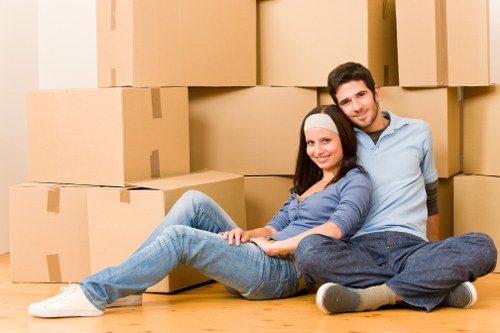 Packing and loading household belongings for a St Johns Wood house move