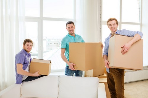 Professional movers handling furniture during a St Johns Wood relocation
