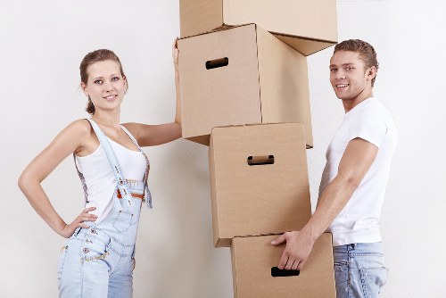Professional movers loading a van for a St Johns Wood house move