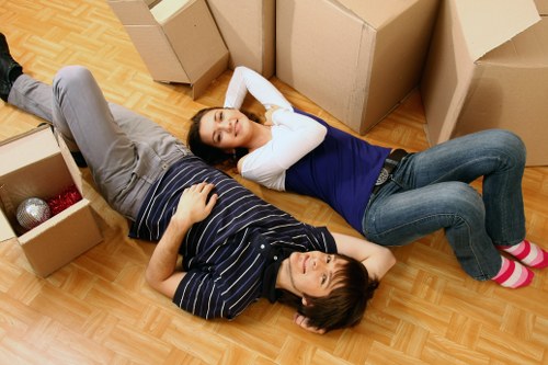 Checklist items and moving boxes prepared for removals in St Johns Wood